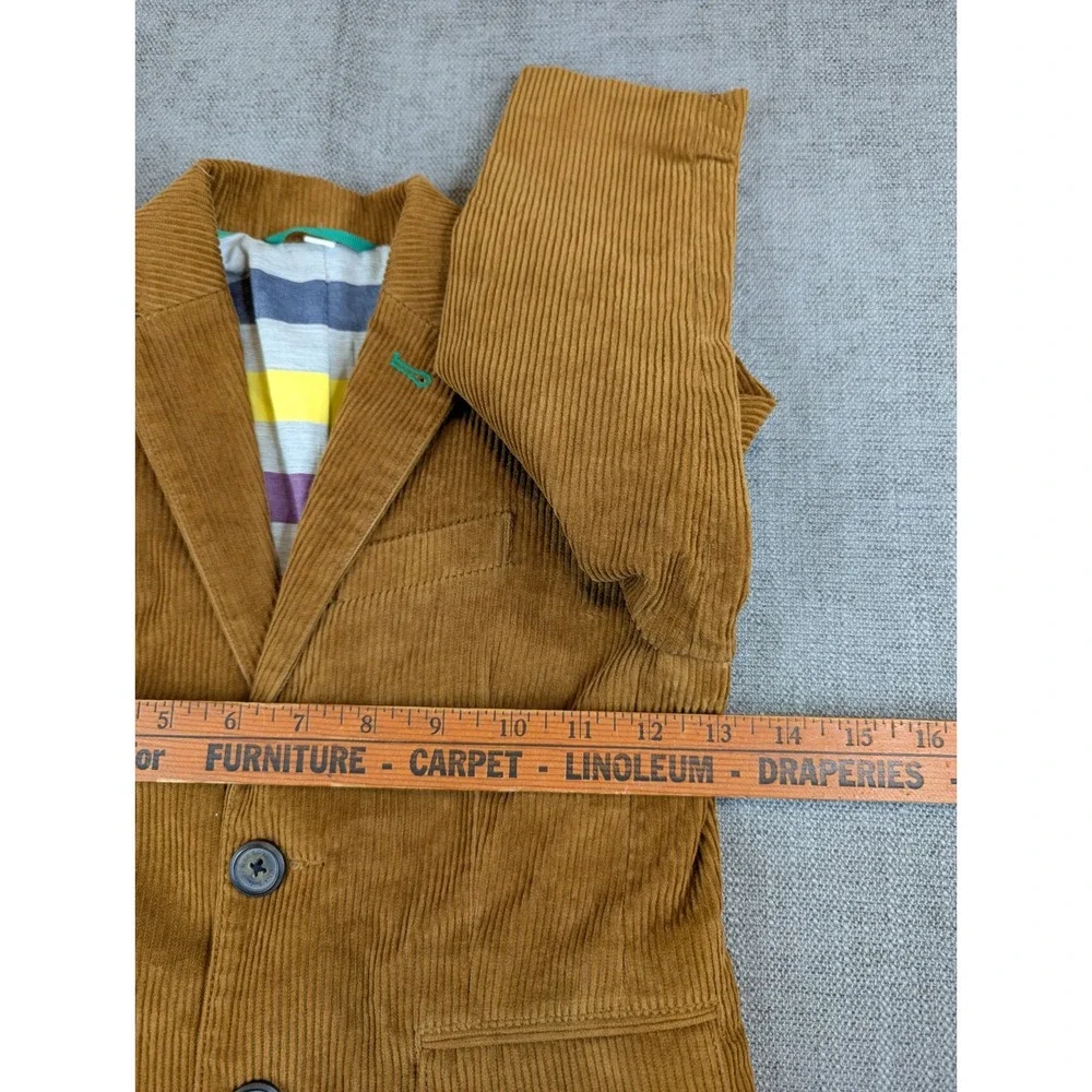 Mini Boden Blazer Kid Boy 4-5 yrs Brown Corduroy Lined Ribbed Long Sleeve Jacket